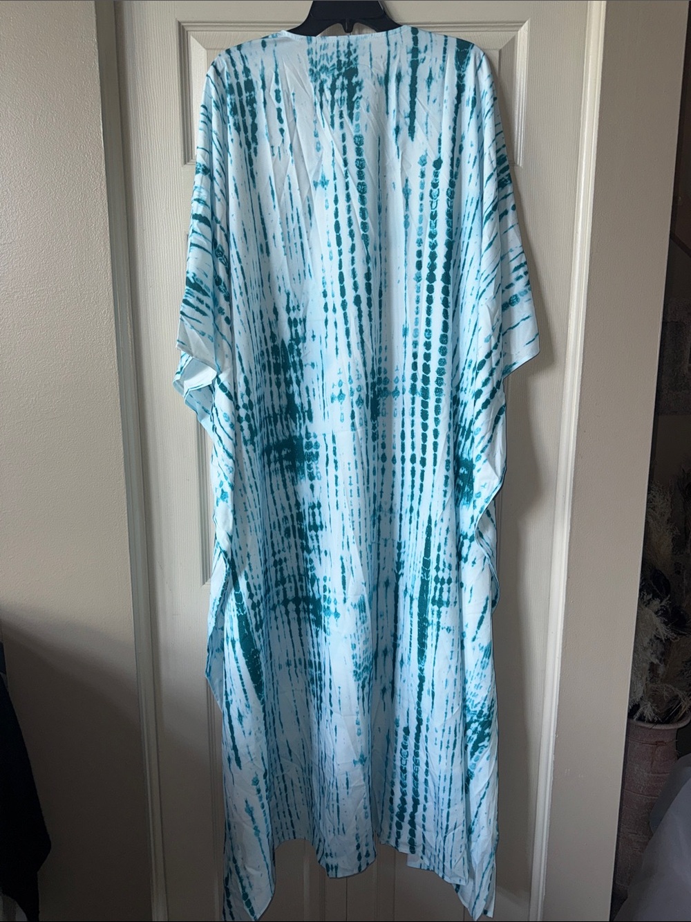 Women's Plus Kaftan Bathing Suit Cover Up Batwing Tye Die Dress Moroccan Mumu - Picture 12 of 12
